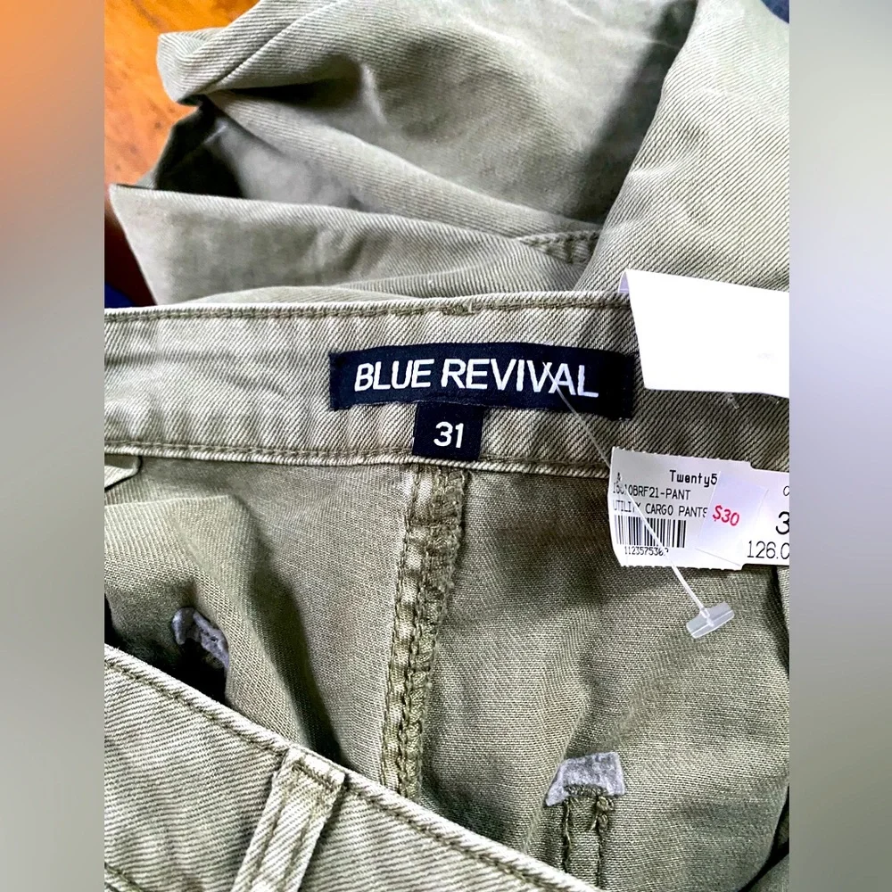 BLUE REVIVAL pants for women size 31 color green condition new - Picture 8 of 8